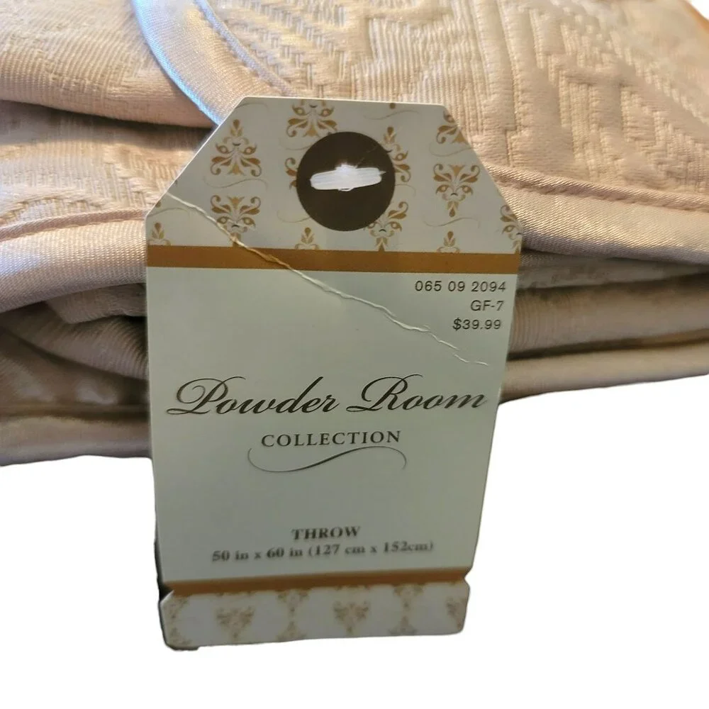 Throw Blanket Tan Gold Bed or Lap Neutral Collection Target 50x60 DJ193
